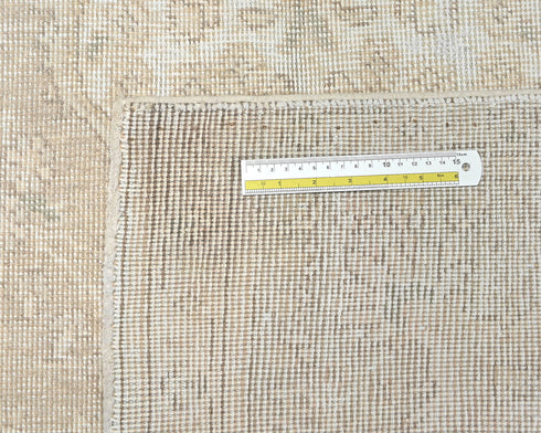 3x5 Vintage Brown Persian Style Hand Knotted Distressed Low Pile Wool Area Rug